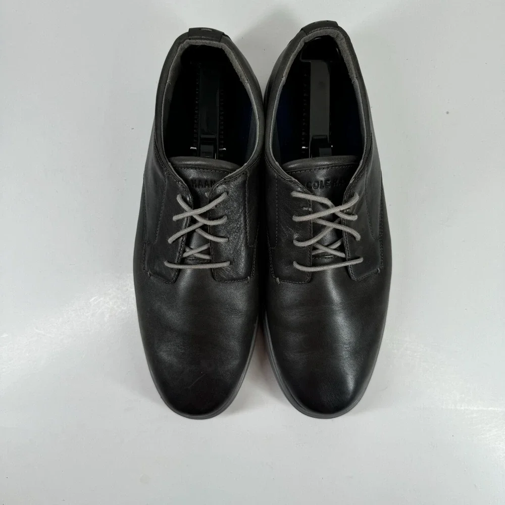 Cole Haan Grand Plus Essex Men's US 12M Magnet Grey Leather Wedge Oxford C28730